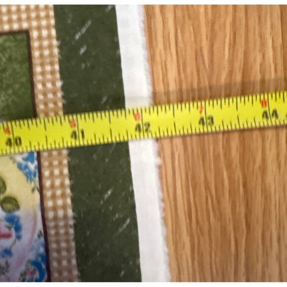 Teddy Bear Patchwork Fabric Panel Giordano Studios LLC Cotton Green Brown 23x42 - Picture 8 of 8